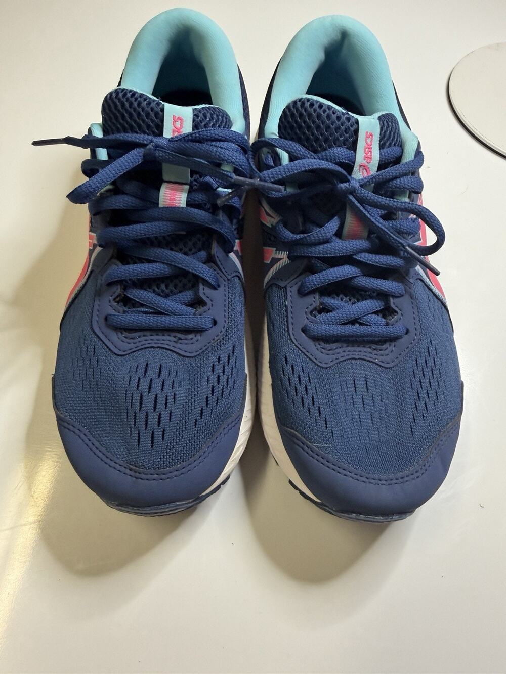 ASICS Gel-Contend 7 Women’s 8.5 Navy Pink Running Walking Shoes 1012B228